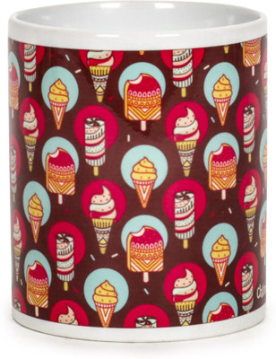 

Chumbak Icy Delights Ceramic Mug(300 ml), Multicolor