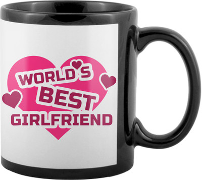 

SKY TRENDS World's Best Gifts For Valentine Girlfriend Boyfriend Friend Husband Wife Anniversary & Birthday Design Code 016 Ceramic Mug(325 ml), Black