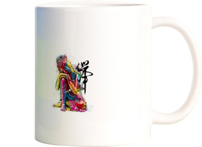 

Rangeele Inkers Gautam Buddha Ceramic Mug(300 ml), Multicolor