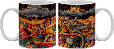 

Artifa Psychedelic Eye Design Porcelain, Ceramic Mug(350 ml), Multicolor