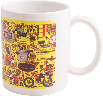 Chumbak MG217 Ceramic Mug(300 ml, Pack of 155)