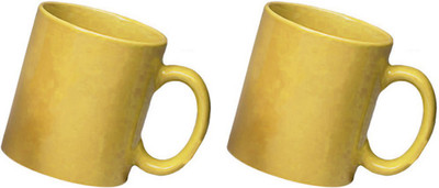 

Snapgalaxy Yellow Combo of 2 pcs Ceramic Mug(640 ml, Pack of 2)