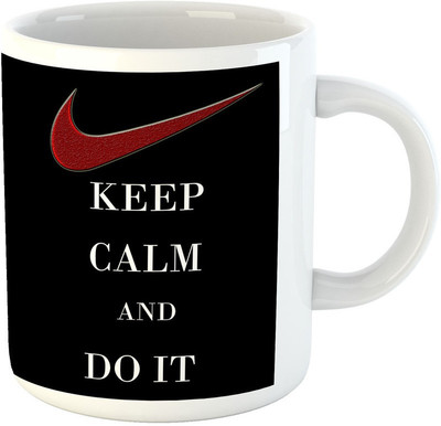 

Deeher Gifts Keep calm and do it Ceramic Mug(330 ml), Black;white