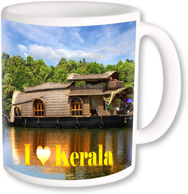 PhotogiftsIndia I Love Kerala With Nature Ceramic Mug(325 ml)