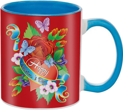 

SKY TRENDS Beautiful Special and Best Happy Valentine Gifts for Boyfriend Girlfriend Fiance Wife Husband Friends Birthday Anniversary015 Ceramic Mug(325 ml), Blue