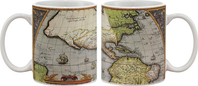 

Artifa Vintage Map Porcelain, Ceramic Mug(350 ml), Multicolor