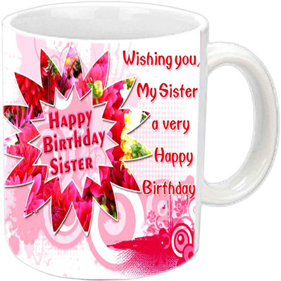 

Raj Laxmi sister love white Ceramic Mug(350 ml)