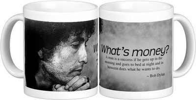 

Exoctic Silver Bob Dylan Quotes Series V03 Ceramic Mug(300 ml), Multicolor