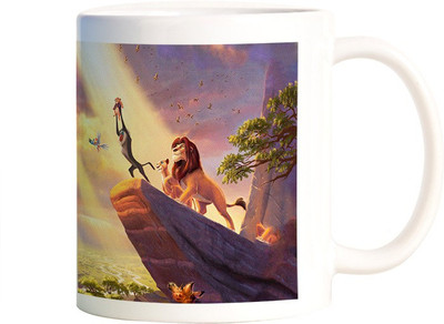 

Rangeele Inkers Lion king Pride Rock Ceramic Mug(300 ml), Multicolor