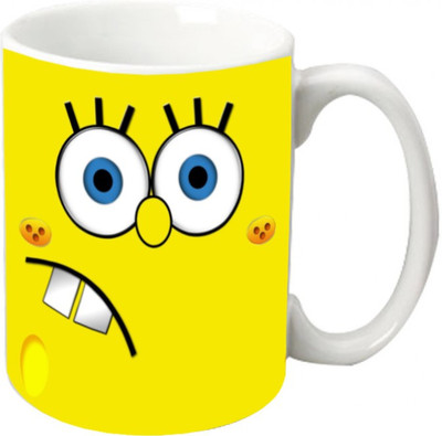 

Maison N Mode Yellow Eyes Coffee Ceramic Mug(330 ml), Multicolor