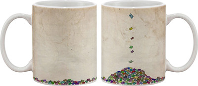 

Artifa Boxes With Faces Porcelain, Ceramic Mug(350 ml), Multicolor