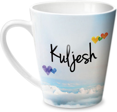 

Hot Muggs Simply Love You Kuljesh Conical Ceramic Mug(350 ml)