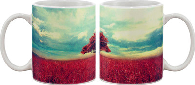 

Artifa Red Tree Vintage Porcelain, Ceramic Mug(350 ml), Multicolor