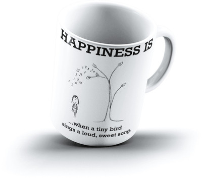

Ucard Happiness Is1284 Bone China, Ceramic, Porcelain Mug(325 ml)