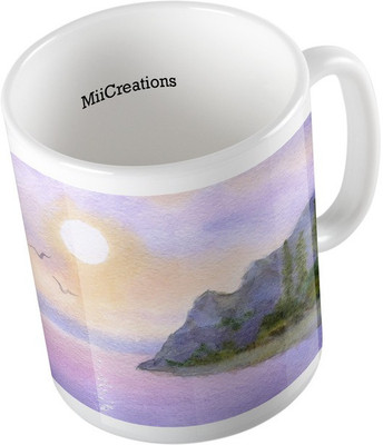 

MiiCreations Printed Water Colour Painting Ceramic Mug(325 ml), Multicolor