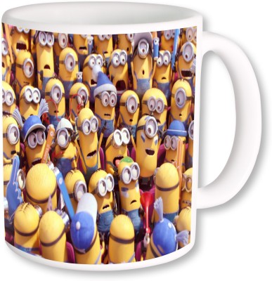 

PhotogiftsIndia minions group 03 Ceramic Mug(325 ml), Multicolor