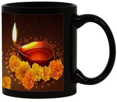 

Lolprint 43 Diwali Gift Black Ceramic Mug(325 ml)