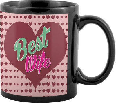 

SKY TRENDS Valentine Gifts For Special Girlfriend,Boyfriend,Wife,Husband,design 71 Ceramic Mug(325 ml), Black