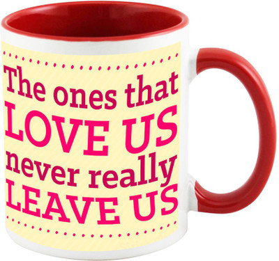 AllUPrints Love Us Can't Leave Us Red (Valentine Day Gifts) Ceramic Mug(325 ml), Multicolor