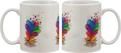 

Artifa Colourful Surprise Porcelain, Ceramic Mug(350 ml), Multicolor