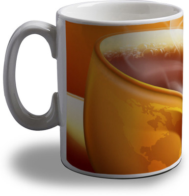 

Artifa Hot Coffee Print Porcelain, Ceramic Mug(350 ml), Multicolor
