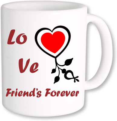 

PhotogiftsIndia Love Friends Forever Coffee Ceramic Mug(350 ml), Multicolor