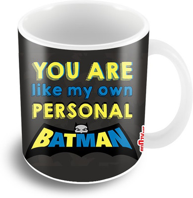 

The Crazy Me You Are My Personal Batman Ceramic Mug(325 ml), Black