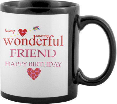 

SKY TRENDS World's Best Gifts For Valentine Girlfriend Boyfriend Friend Husband Wife Anniversary & Birthday Design Code 006 Ceramic Mug(325 ml), Black