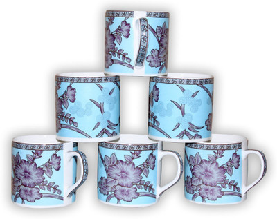 

Pearl Love Bone China(Blue, Pack of 6)