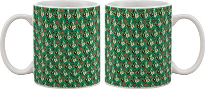

Artifa Peacock And Owl Pattern Porcelain, Ceramic Mug(350 ml), Multicolor