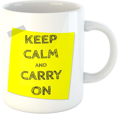 

Deeher Gifts Keep calm and carry on -design 4 Ceramic Mug(330 ml), Multicolor