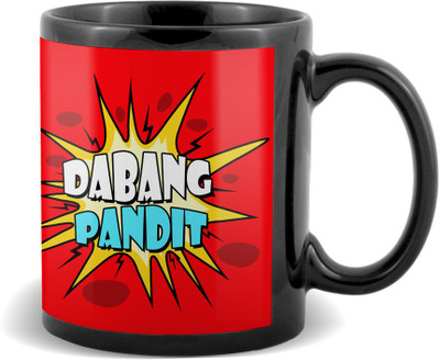 

SKY TRENDS Dabang Pandit Black coffee Ceramic Mug(320 ml)