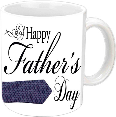 

Raj Laxmi Simple N Sweet Design For Fathers Day White Ceramic Mug(350 ml)