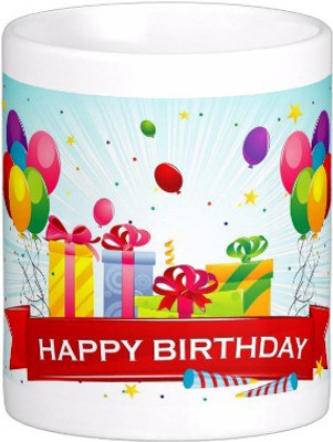 

Exoctic Silver Happy Birthday To You : B'day 008 Ceramic Mug(300 ml), Multicolor