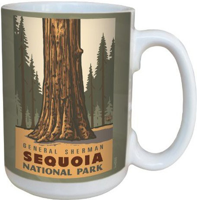 

Tree-Free Greetings Greetings lm43300 Vintage Sequoia National Park General Sherman Tree by Paul A. Lanquist Ceramic, 15-Ounce, Multicolored Ceramic Mug(60 ml), Multicolor
