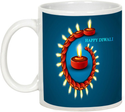 

AllUPrints Gifts For Diwali - Have A Breathtaking Deepawali Ceramic Mug(325 ml), White