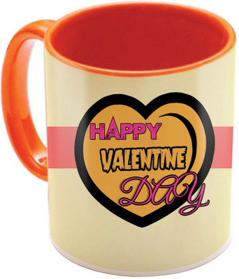 

SKY TRENDS Valentine Gift for Girlfriend Love Printed I Love U Forever Perfect for Her Him Wife Fiance Anniversary And Birthday STGD090 Ceramic Mug(325 ml), Orange