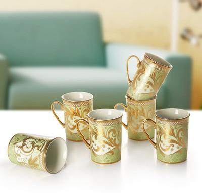 

Buono Casa GH CM 08 Porcelain(Green, Pack of 6)