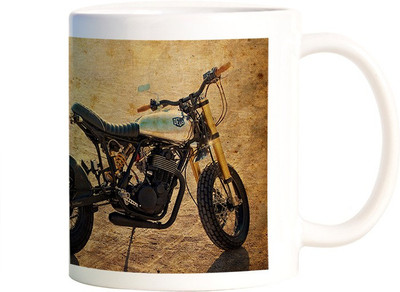 

Rangeele Inkers Deus Bike Ceramic Mug(300 ml), Multicolor