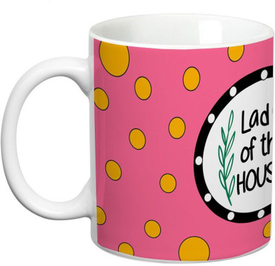 

Prithish Lady of the House Pink Ceramic Mug(330 ml), Multicolor