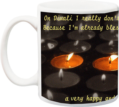 

ME&YOU Special Diwali Gift for Parents Coffee Ceramic Mug(325 ml), Multicolor