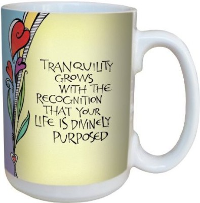 

Tree-Free Greetings Greetings lm43945 Tranquility Grows by Joanne Fink Ceramic with Full-Sized Handle, 15-Ounce Ceramic Mug(60 ml), Multicolor