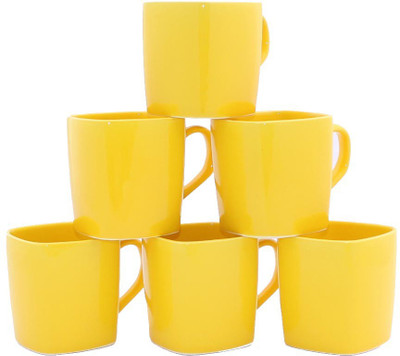 

Aarzool Square Cups Ceramic(Yellow, Pack of 6)