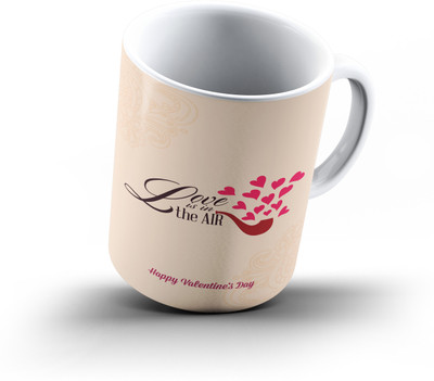 

Ucard Valentines Day Love652 Bone China, Ceramic, Porcelain Mug(325 ml), Multicolor