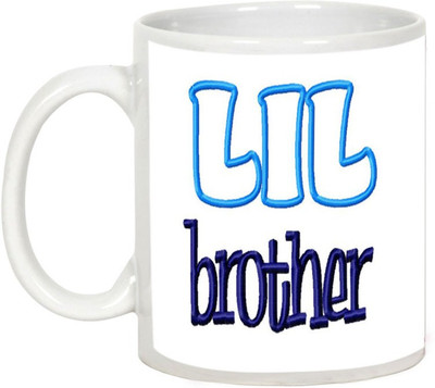 

AllUPrints Gift for Raksha Bandhan Rakhi Gifts - Best Lil Brother Ceramic Mug(325 ml), White