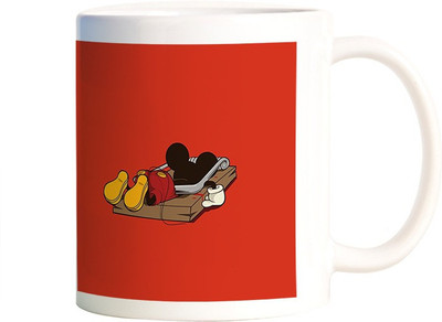 

Rangeele Inkers Mickey trapped Ceramic Mug(300 ml), Multicolor