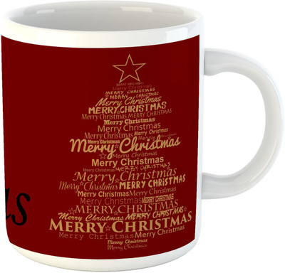 

Deeher Gifts Merry Christmas Design46 Ceramic Mug(330 ml), Multicolor
