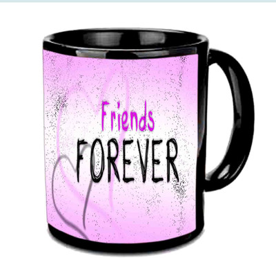 

Raj Laxmi Friends forever With Heart Black Ceramic Ceramic Mug(3.5 ml)