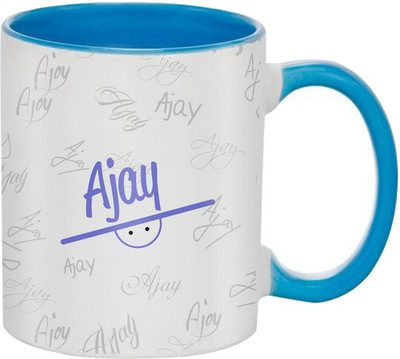 

SKY TRENDS Ajay Birthday Gift Coffee 350 ML Ceramic Mug(350 ml), Multicolor