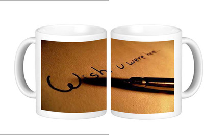 

Shopmillions Wish You Were Here Ceramic Mug(300 ml), Multicolor
